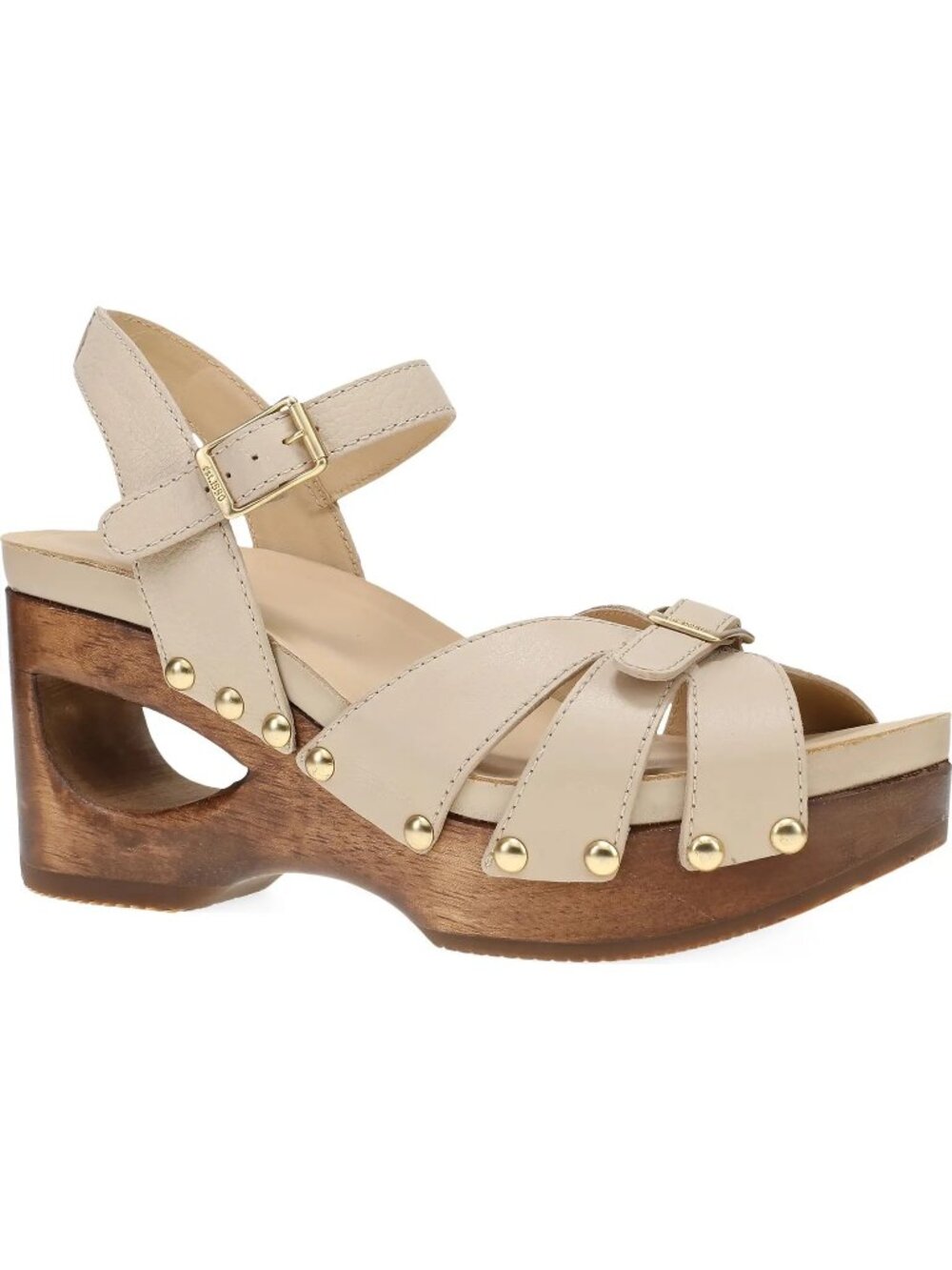 Dansko $220 Alanna Ankle Strap Platform Wedge Sandal Vanilla Eu Sz 42 NIB!